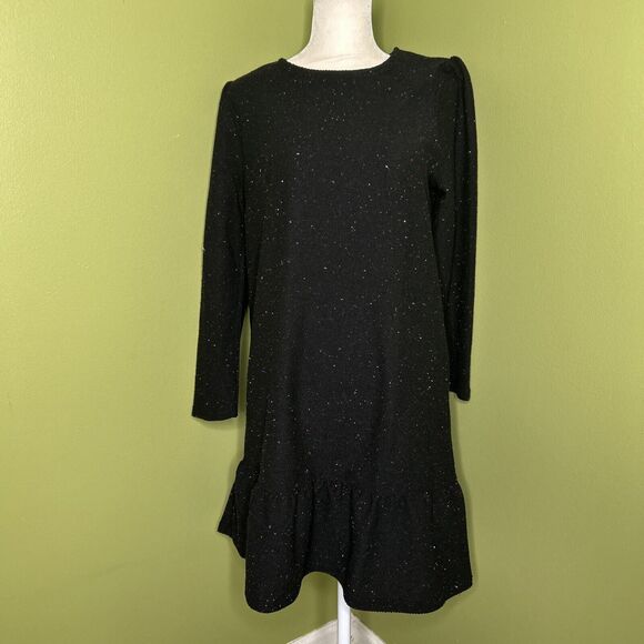 Loft Dress black multicolor tweed textured Womens size Small Flawed - Picture 13 of 13